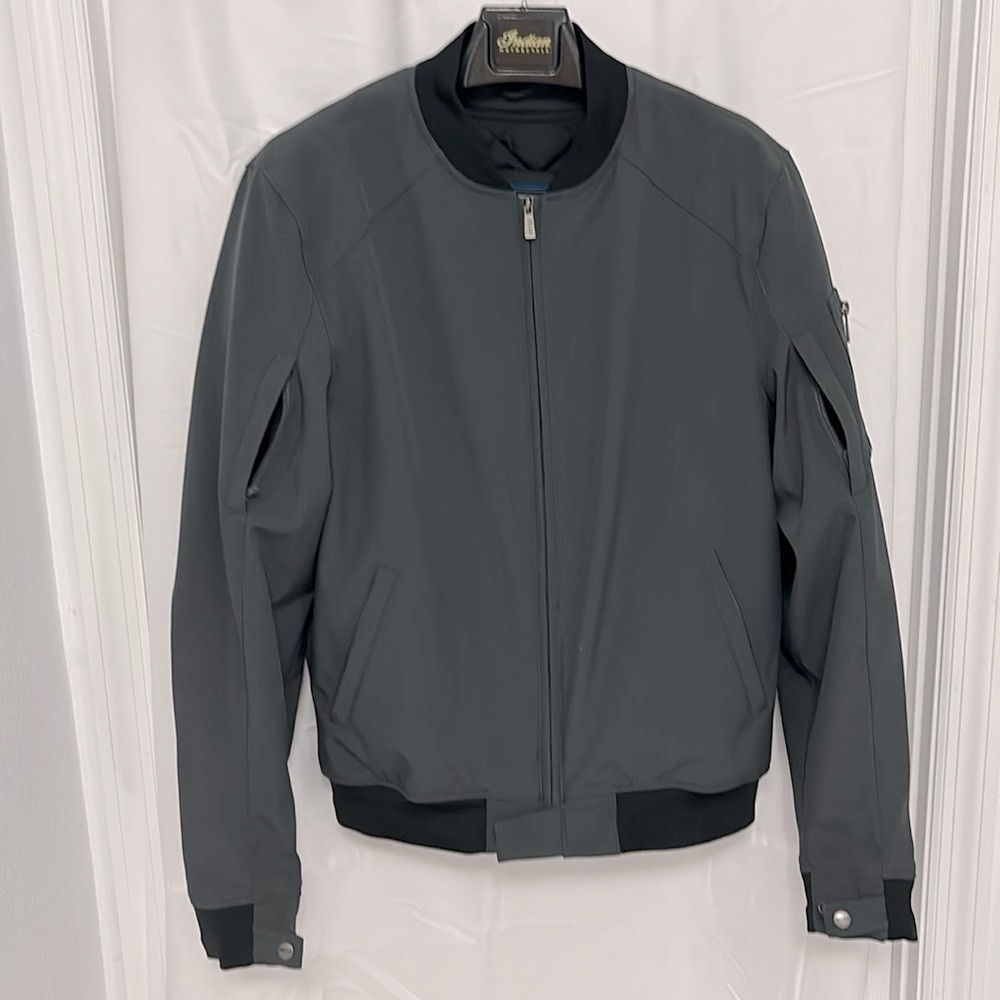 Indian Motorcycle Gray Bomber Jacket size medium.